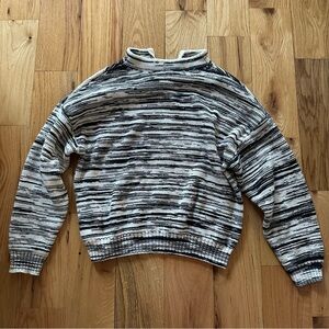 American Eagle Outfitters Black and White Cowl Neck Sweater